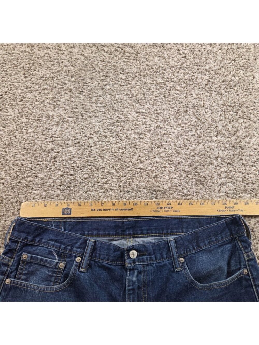 Levi's 569 Jeans Mens 38x32 Blue Loose Fit Straight Dark Wash Denim - Picture 2 of 7